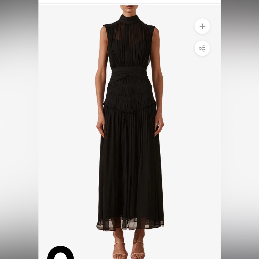 Raissa High Neck MIDI Dress NWOT